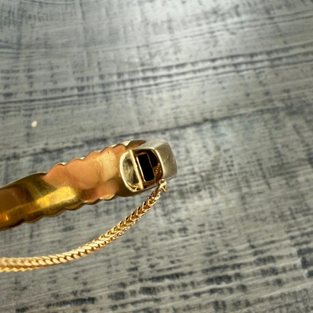 14k gold Italian bangle Bracelet almost 20 grams - Picture 11 of 16